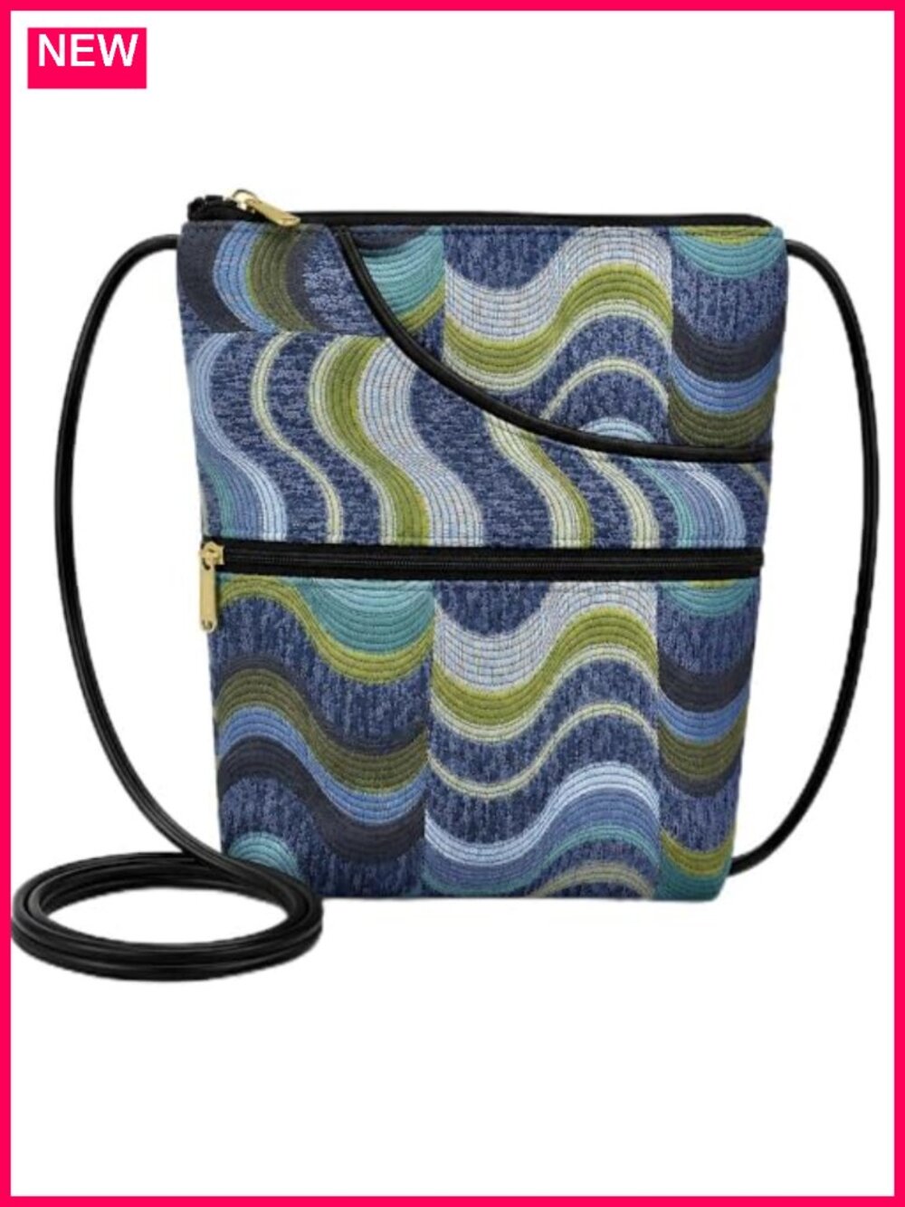 Handmade Tapestry Crossbody Purse Adjustable Cord Nylon Lining USA